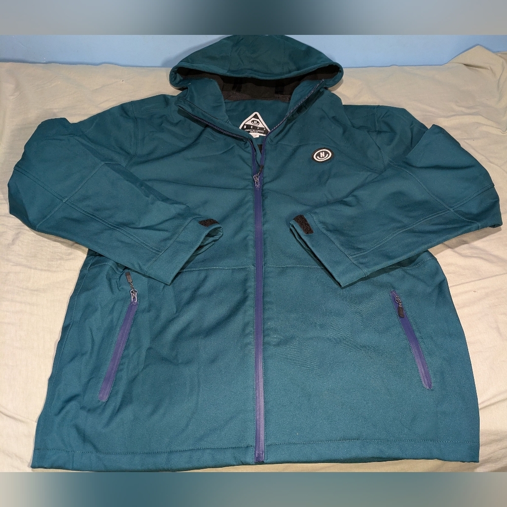 Neff Teal Hooded Jacket with Logo Size XL